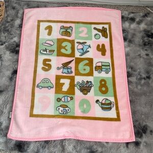Soft Touch Pink and Brown Baby Blanket